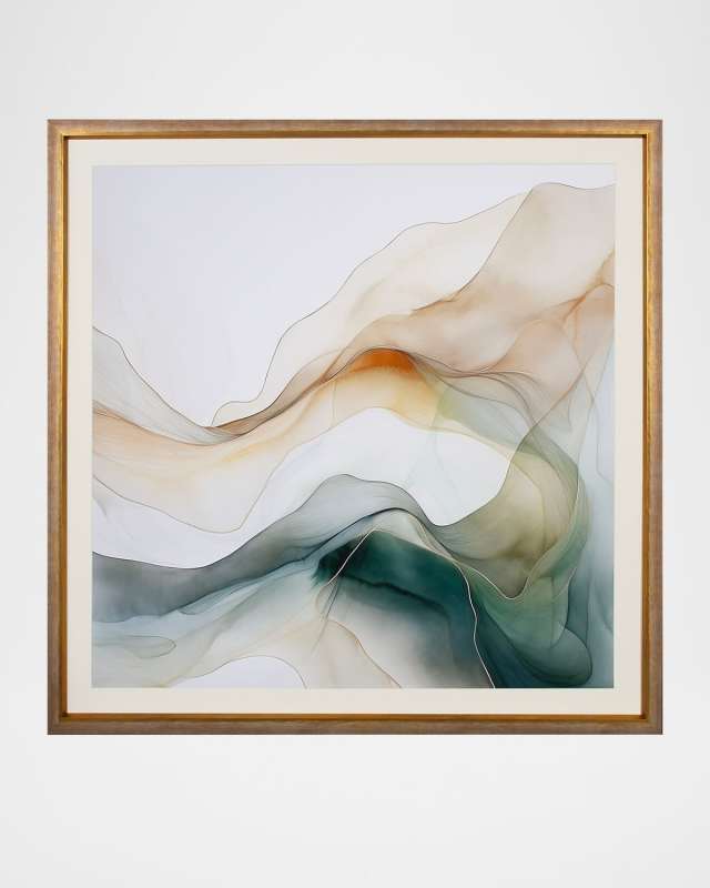 "Green Splash II" Framed Giclee by Irina Orlov